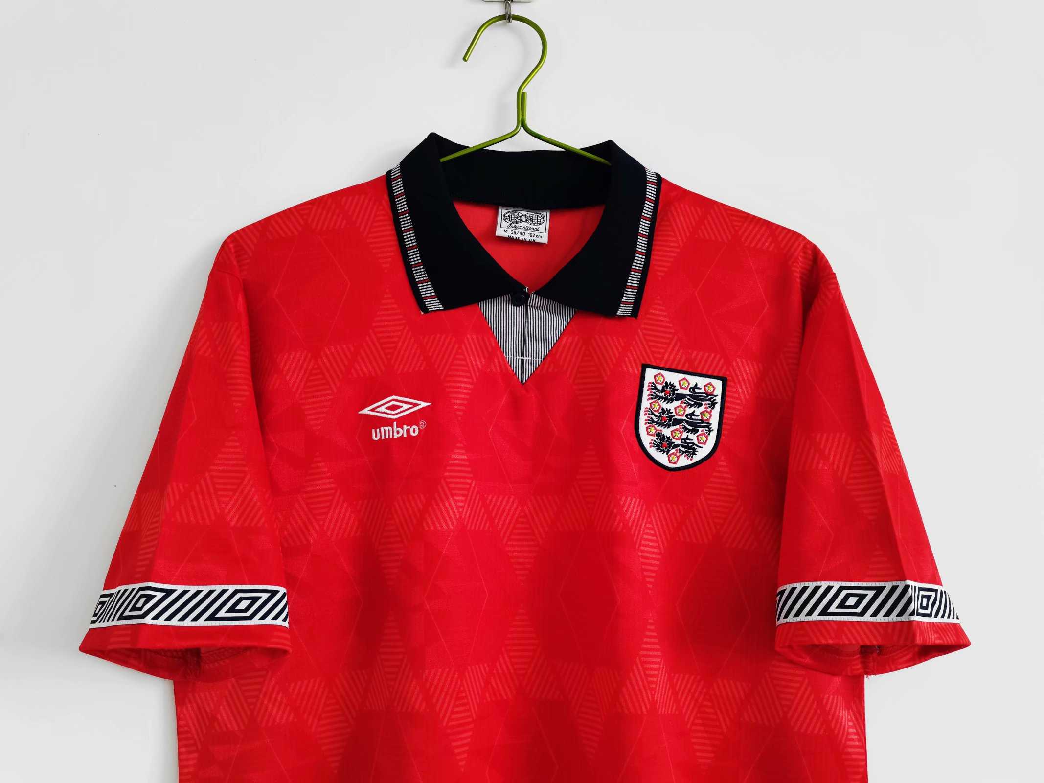 England Away Shirt Red 1990