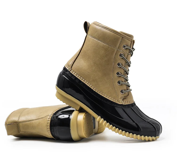 Damen Winter Retro Warm Plüsch Imitation Ente Schneestiefel