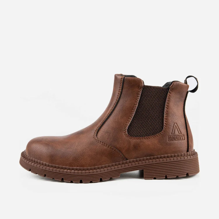 Wasserdichte Slip-On-Stiefel mit Stahlkappe