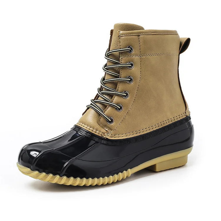 Damen Winter Retro Warm Plüsch Imitation Ente Schneestiefel