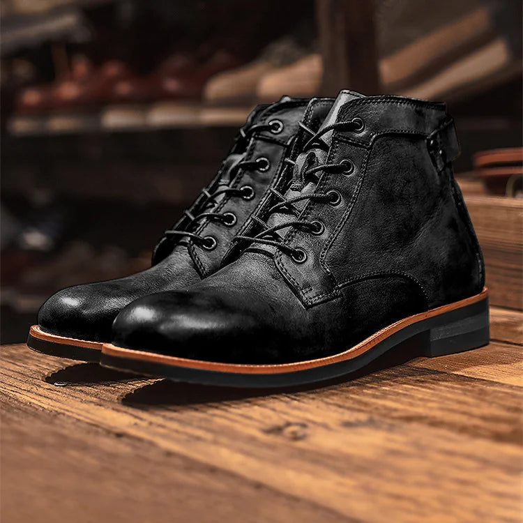 Herren wasserdichte rutschfeste Chukka-Stiefel mit Fußgewölbeunterstützung im Vintage-Stil