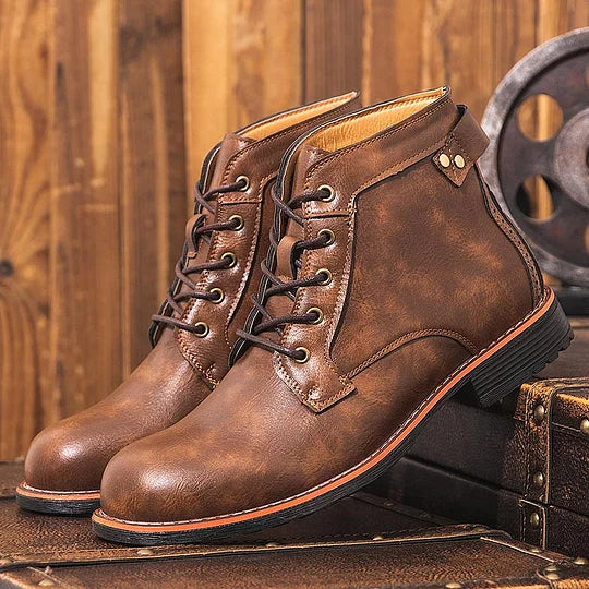 Herren wasserdichte rutschfeste Chukka-Stiefel mit Fußgewölbeunterstützung im Vintage-Stil