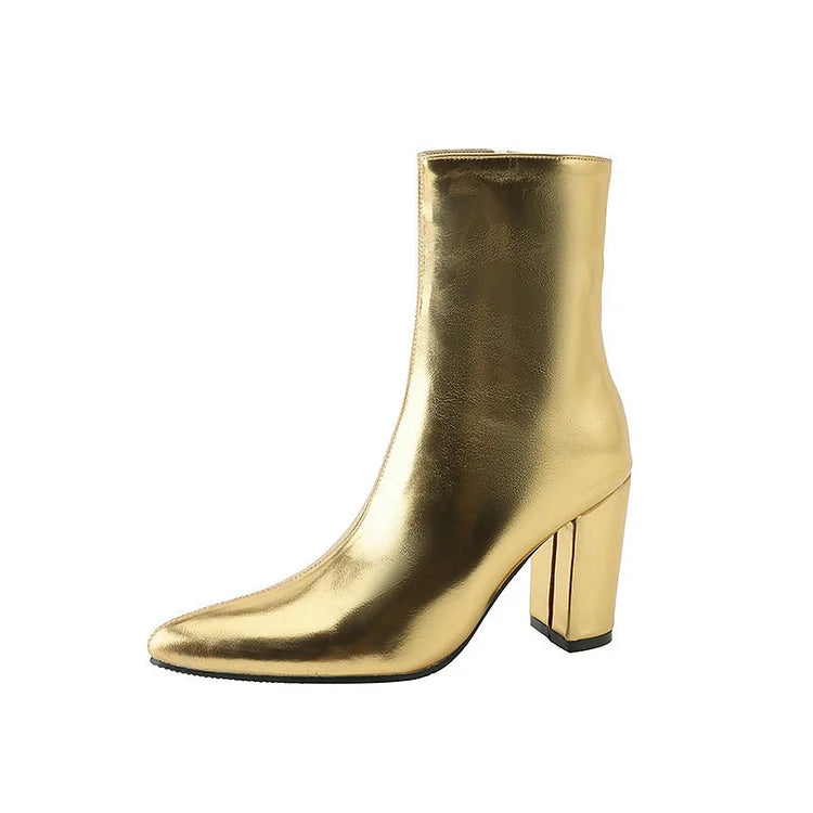 Damen-Stiefeletten in Gold-Metallic