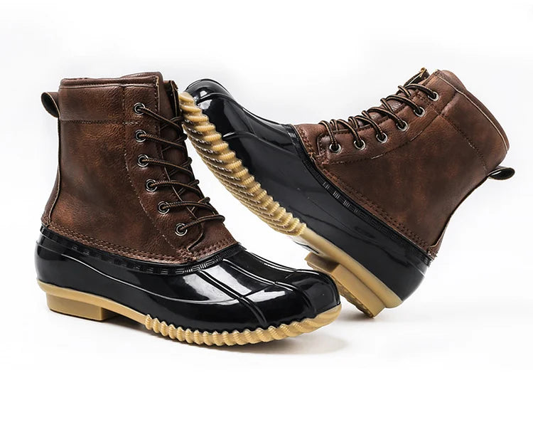Damen Winter Retro Warm Plüsch Imitation Ente Schneestiefel