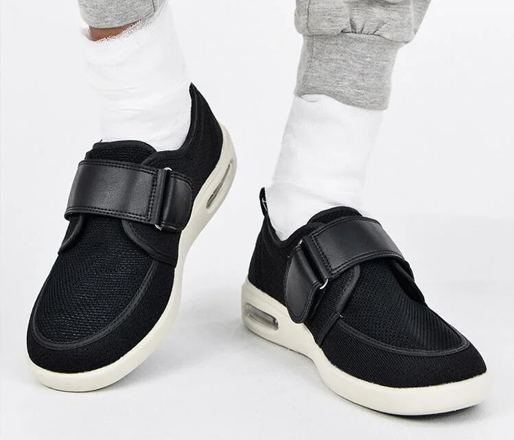 Weite Stretch-Schuhe ohne Schnürung verstellbarer Verschluss