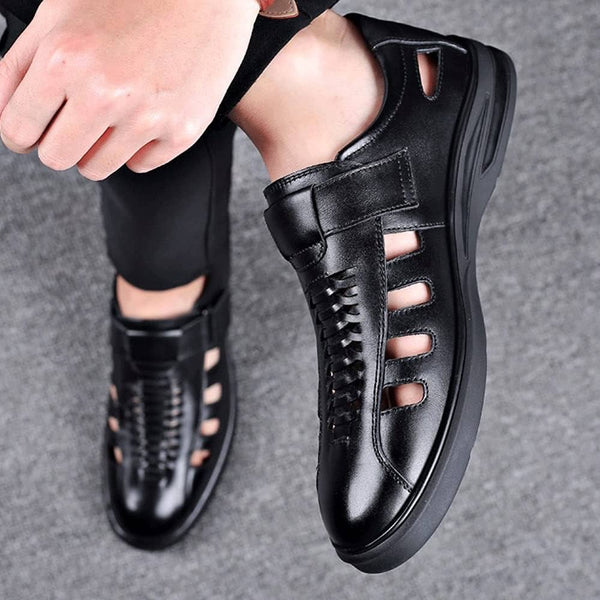 Herrenschuhe – Stilvolle Leder Sandalen mit Modernem Komfort