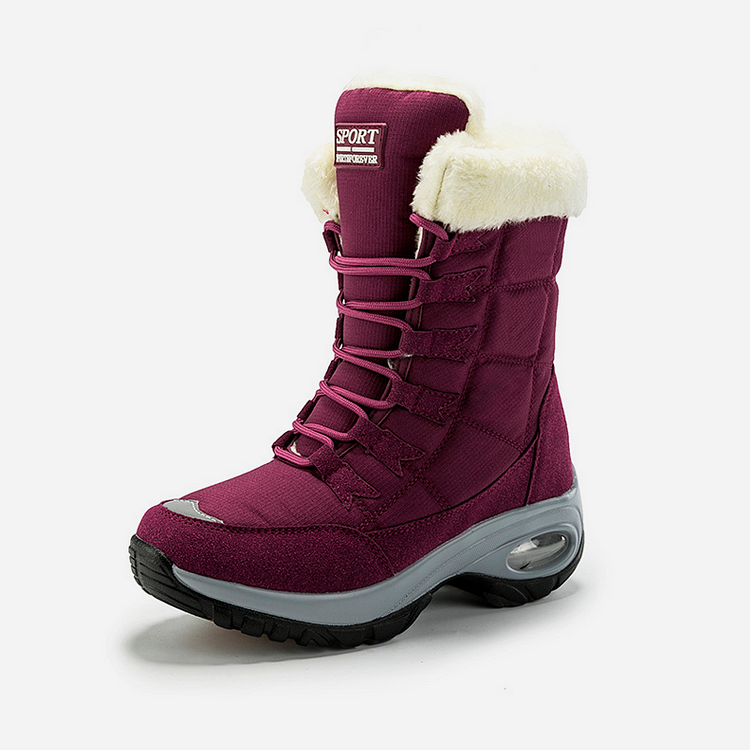 Neue Winterstiefel für Damen warm bis zur Mitte der Wade Schneestiefel