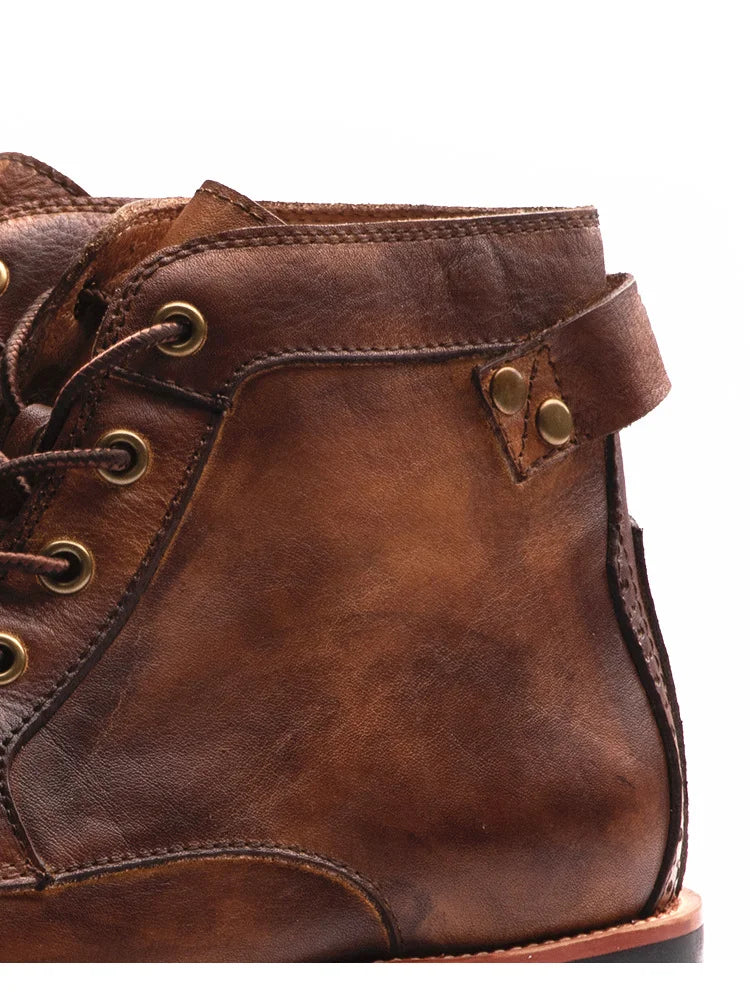 Herren wasserdichte rutschfeste Chukka-Stiefel mit Fußgewölbeunterstützung im Vintage-Stil
