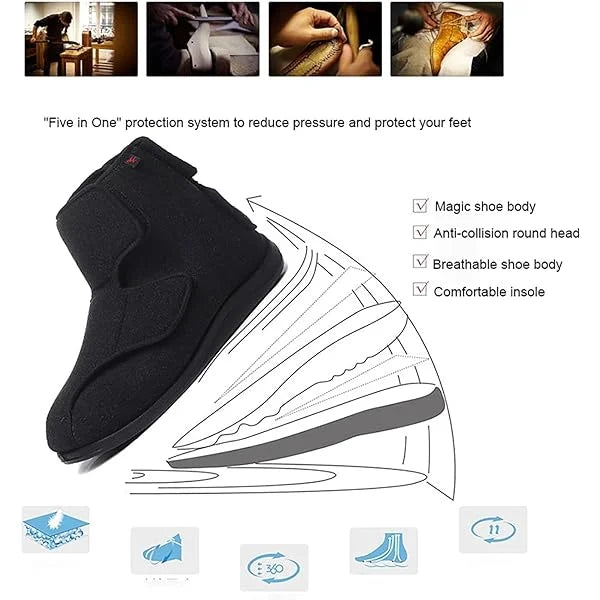 Orthopädische warme verstellbare extra breite Stiefel