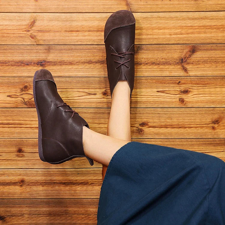 Honyy Premium Schnürstiefeletten echte bequeme Lederstiefel