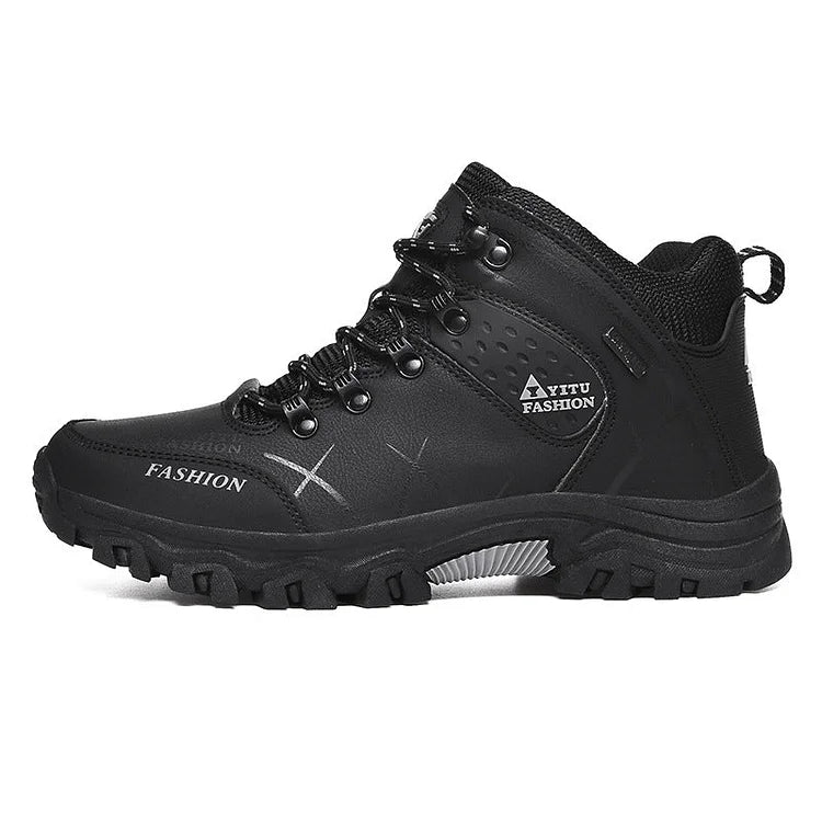 Herren wasserdichte Leder warme Outdoor Wanderstiefel Arbeitsschuhe Winter Schneeschuhe