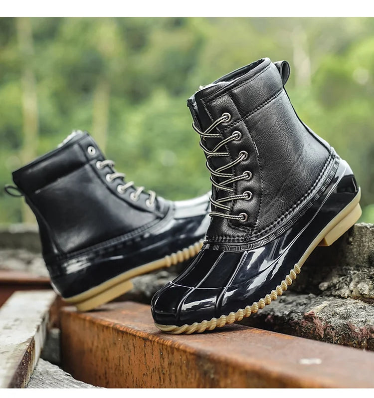 Damen Winter Retro Warm Plüsch Imitation Ente Schneestiefel