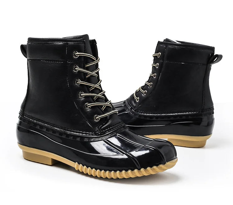 Damen Winter Retro Warm Plüsch Imitation Ente Schneestiefel