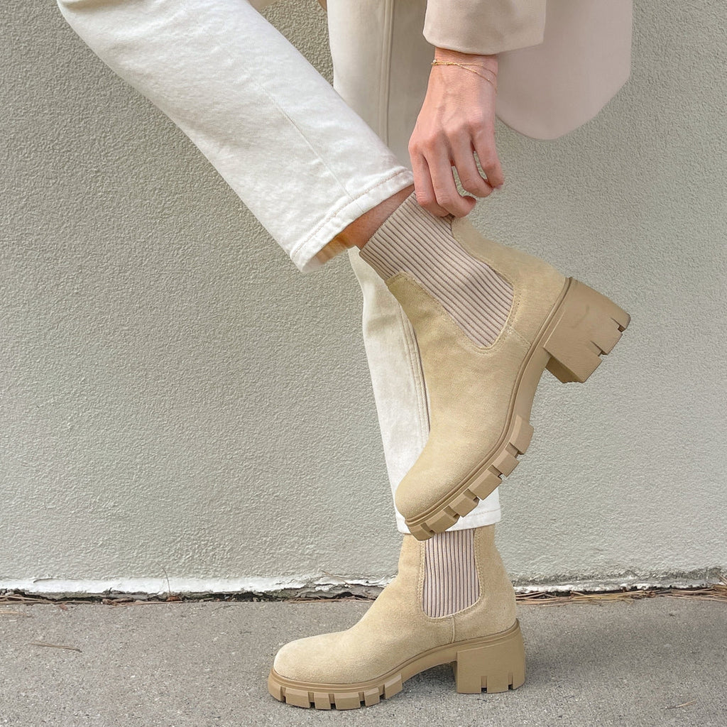 Damen Stiefel mit Lug-Sohlen: Orthopädische, vegane Stiefel für Komfort