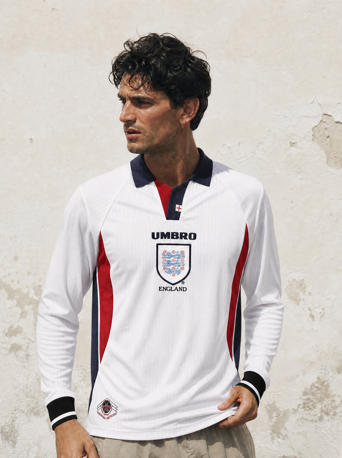 Beckham England Home Long Jersey 1998