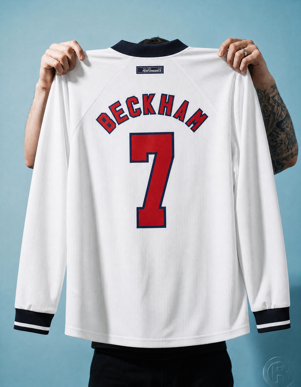 Beckham England Home Long Jersey 1998