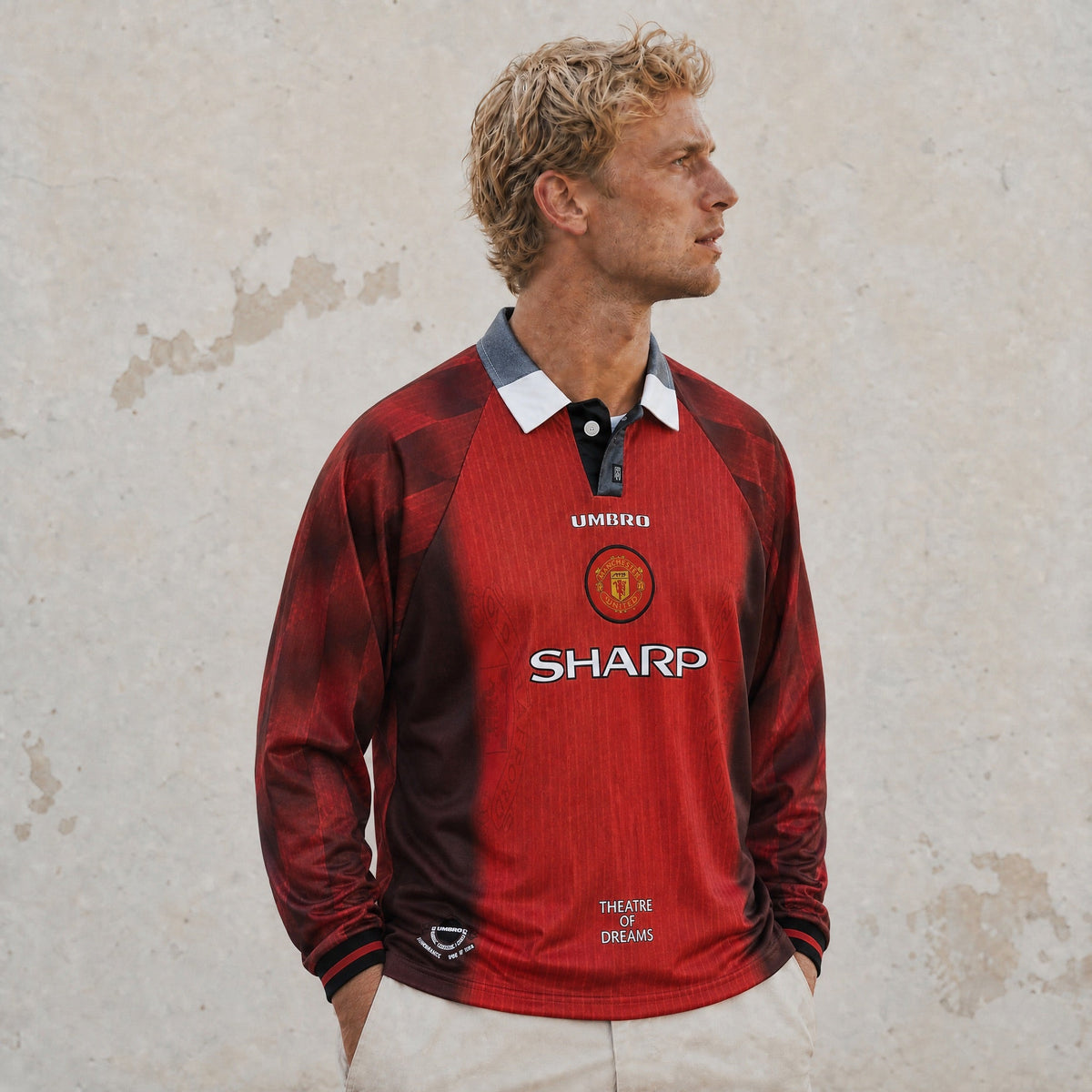 Beckham Man. United Long-Sleeve Home Jersey 1996/97