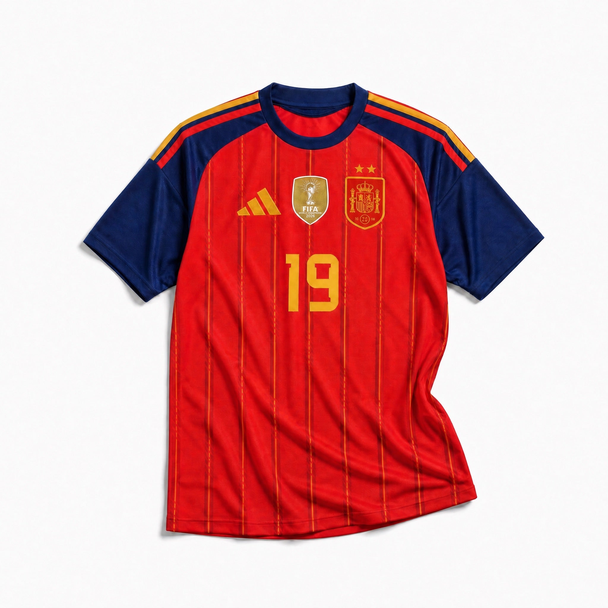Lamine Yamal Spain Home Jersey 2026 World Cup Winner (2 Stars)