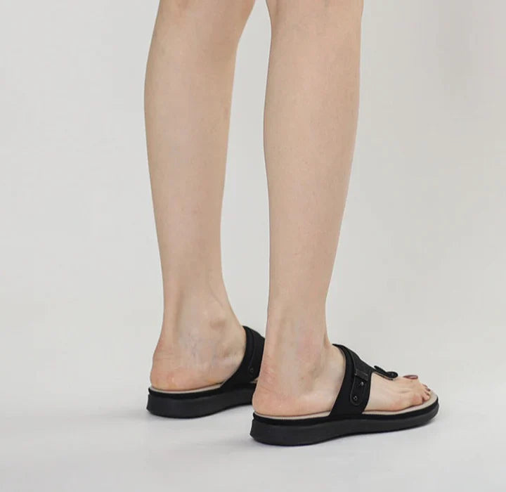 Orthopädische Flip Flops – OrthoDay Sintra - Schwarz
