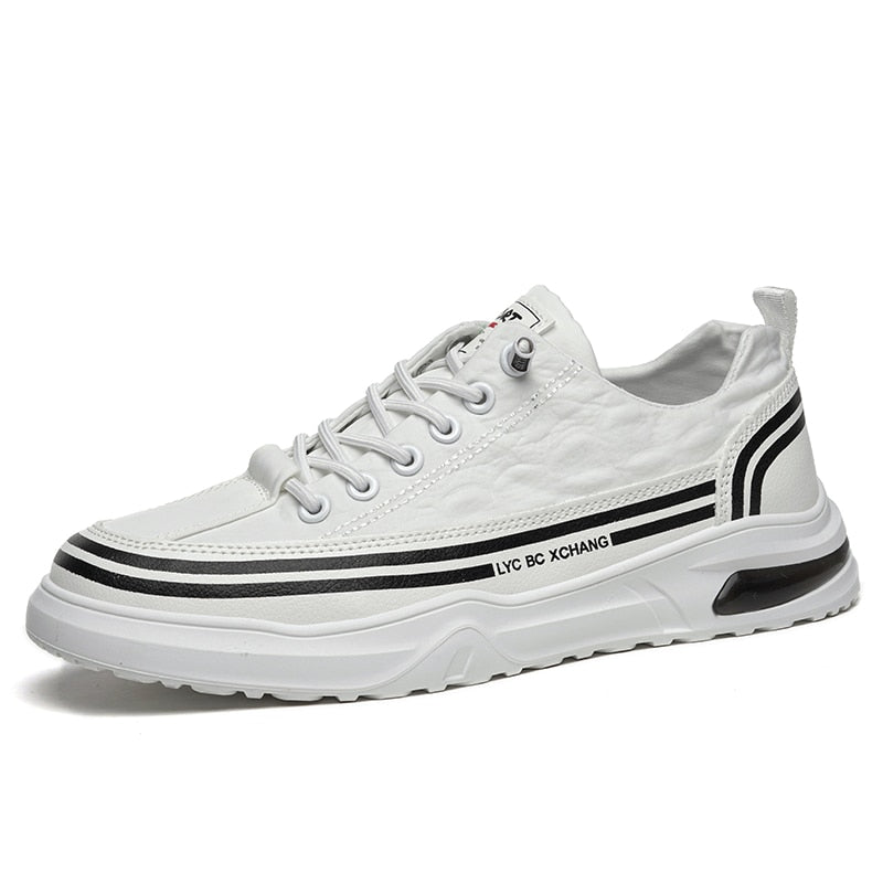 Herrenschuhe: Trendige Turnschuhe mit weißer Sohle für Komfort & Stil