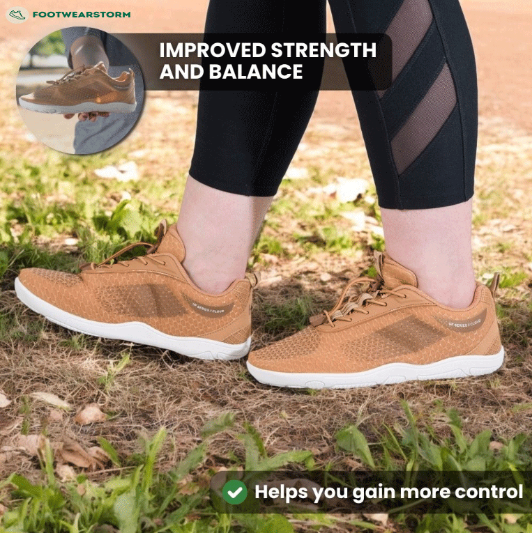 Ergonomische und stützende Barfuß-Wanderschuhe – Braun