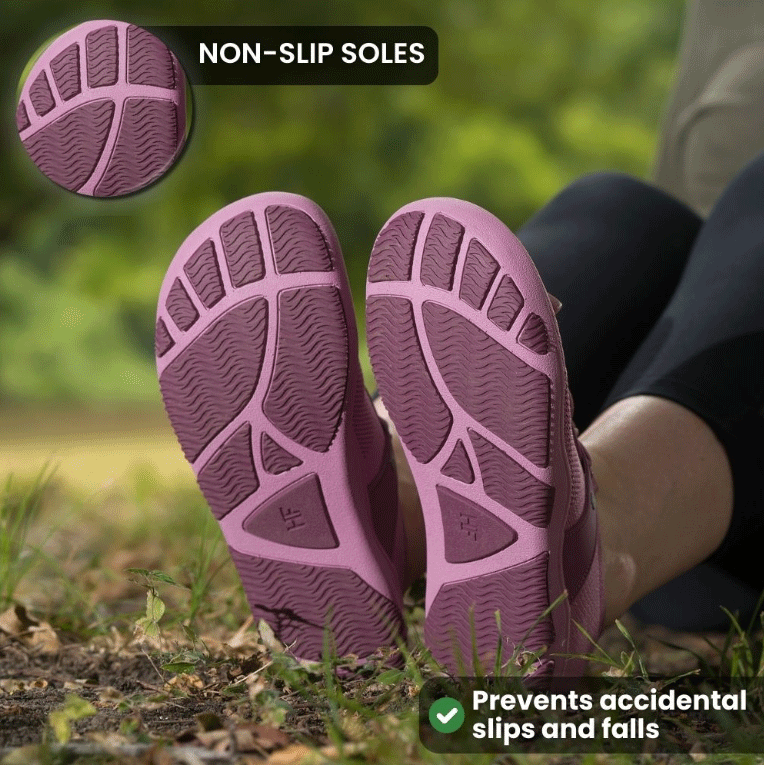 Ergonomische stützende und rutschfeste Barfuß-Wanderschuhe – Lila