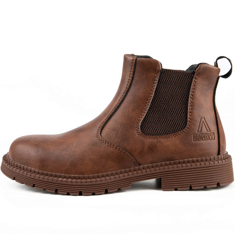Wasserdichte Slip-On-Stiefel mit Stahlkappe