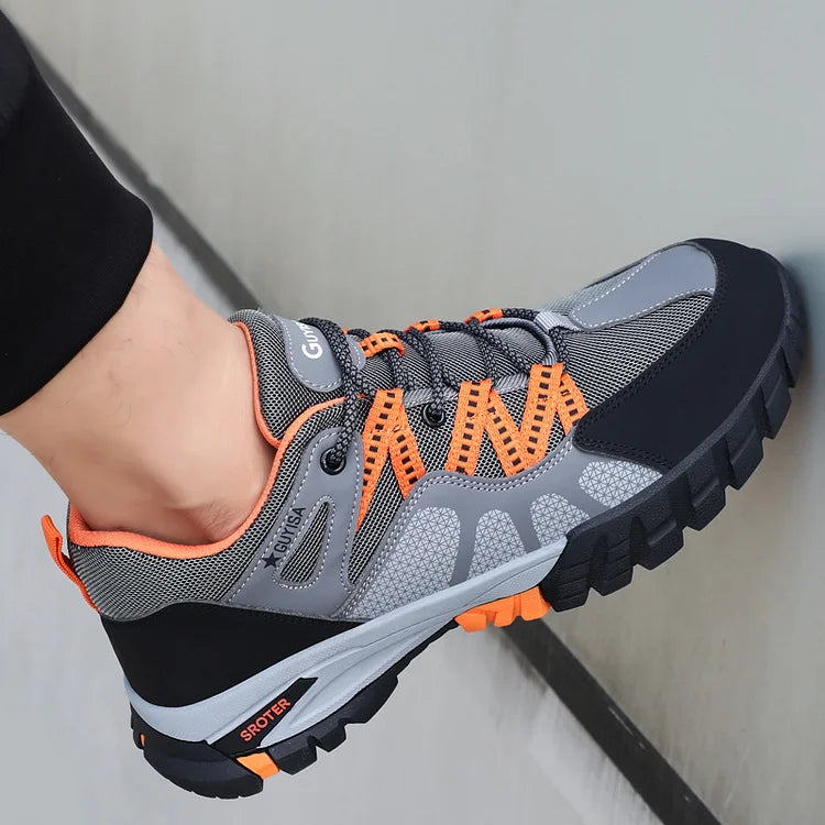 Herrenschuhe mit Stahlkappe Knöchel-Sicherheitsschuhe Arbeitsstiefel Schwarz
