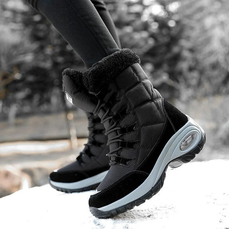 Neue Winterstiefel für Damen warm bis zur Mitte der Wade Schneestiefel