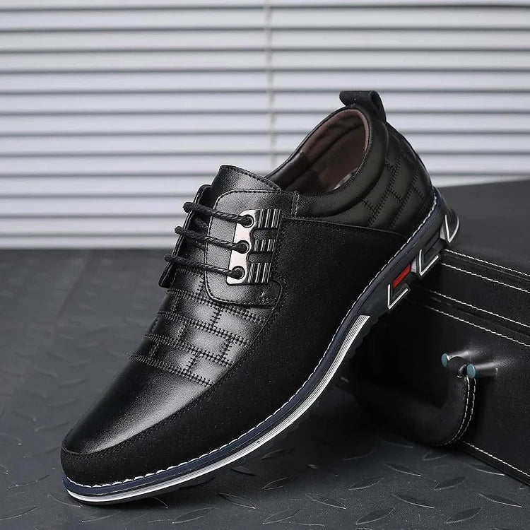 Herren-Lederschnürschuhe im britischen Stil – Bequem atmungsaktiv & ideal für Büro und Freizeit