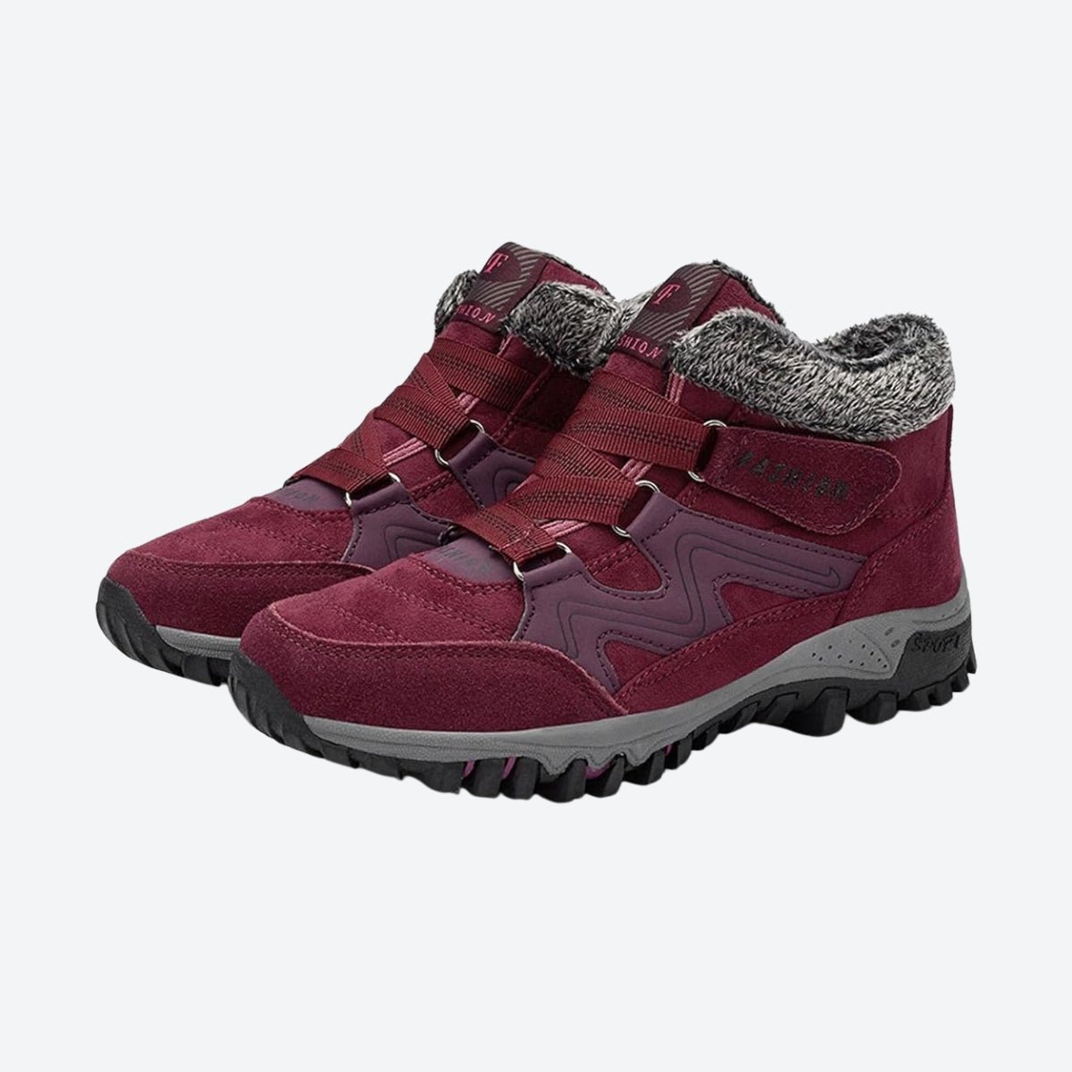 Warme Kunstpelzstiefel für Damen