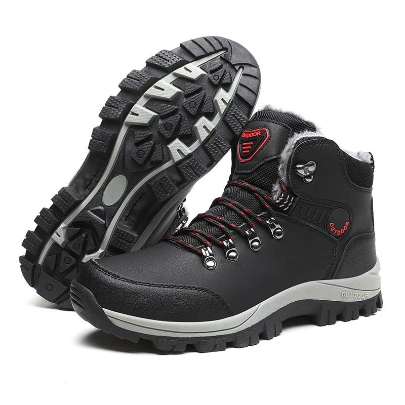 Herren Winterstiefel Orthopädische Schuhe - Schwarz