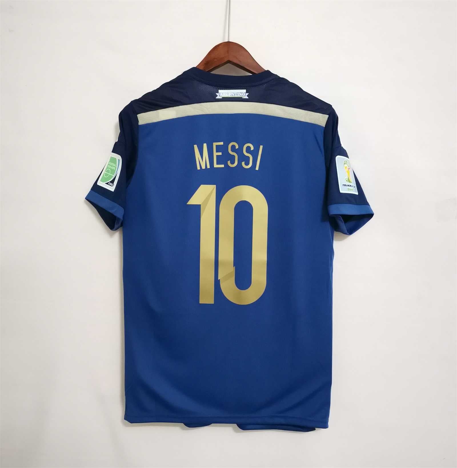 Messi Argentina Away World Cup Final 2014 Jersey