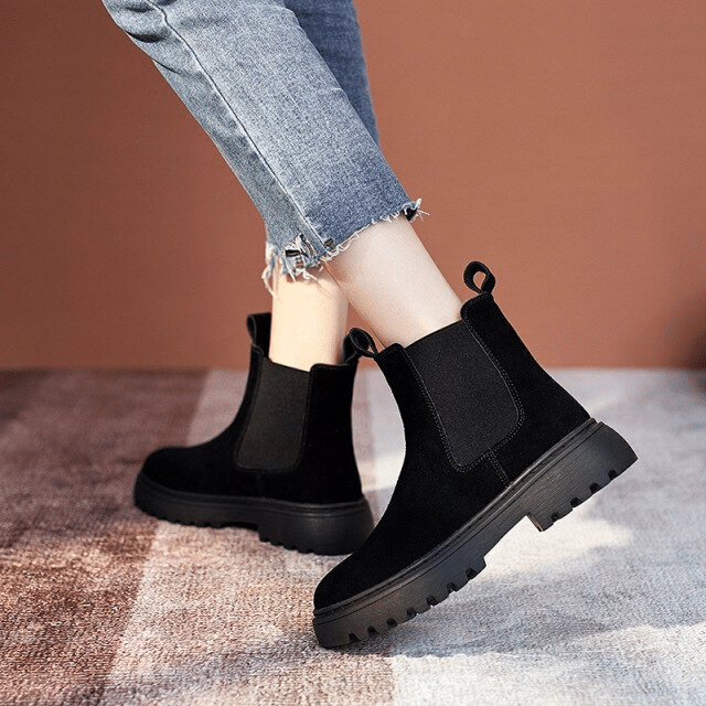 Orthopädische Stiefeletten für Damen mit dicker Sohle