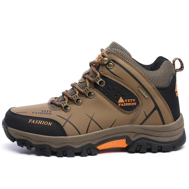 Herren wasserdichte Leder warme Outdoor Wanderstiefel Arbeitsschuhe Winter Schneeschuhe