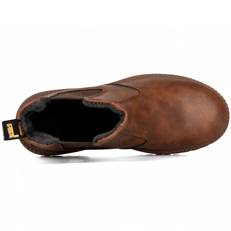 Wasserdichte Slip-On-Stiefel mit Stahlkappe