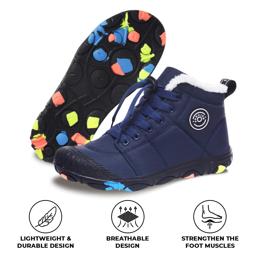 Barefoot Wasserdichte orthopädische Winterschuhe - Blau