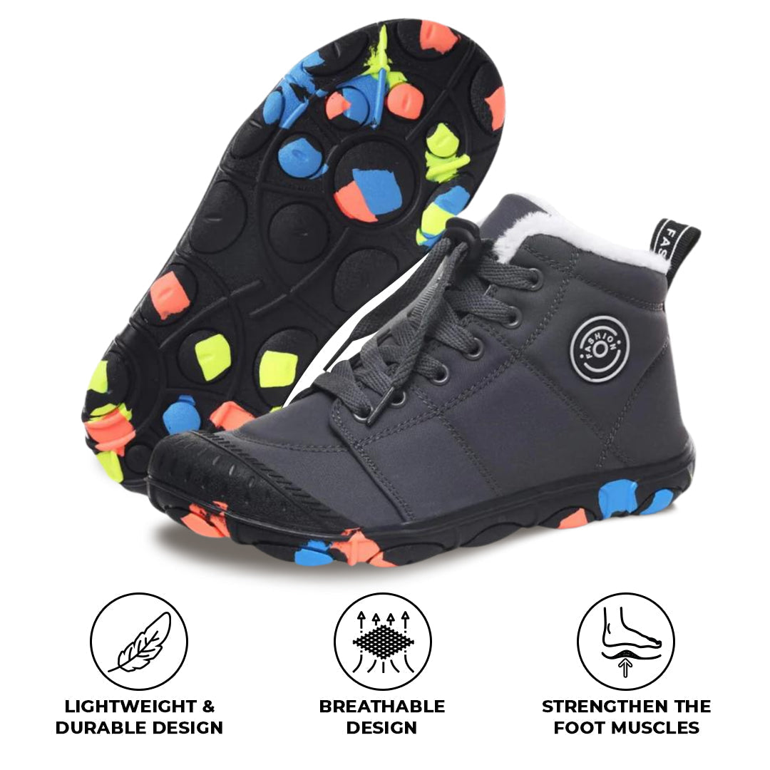 Barefoot Wasserdichte orthopädische Winterschuhe - Grau