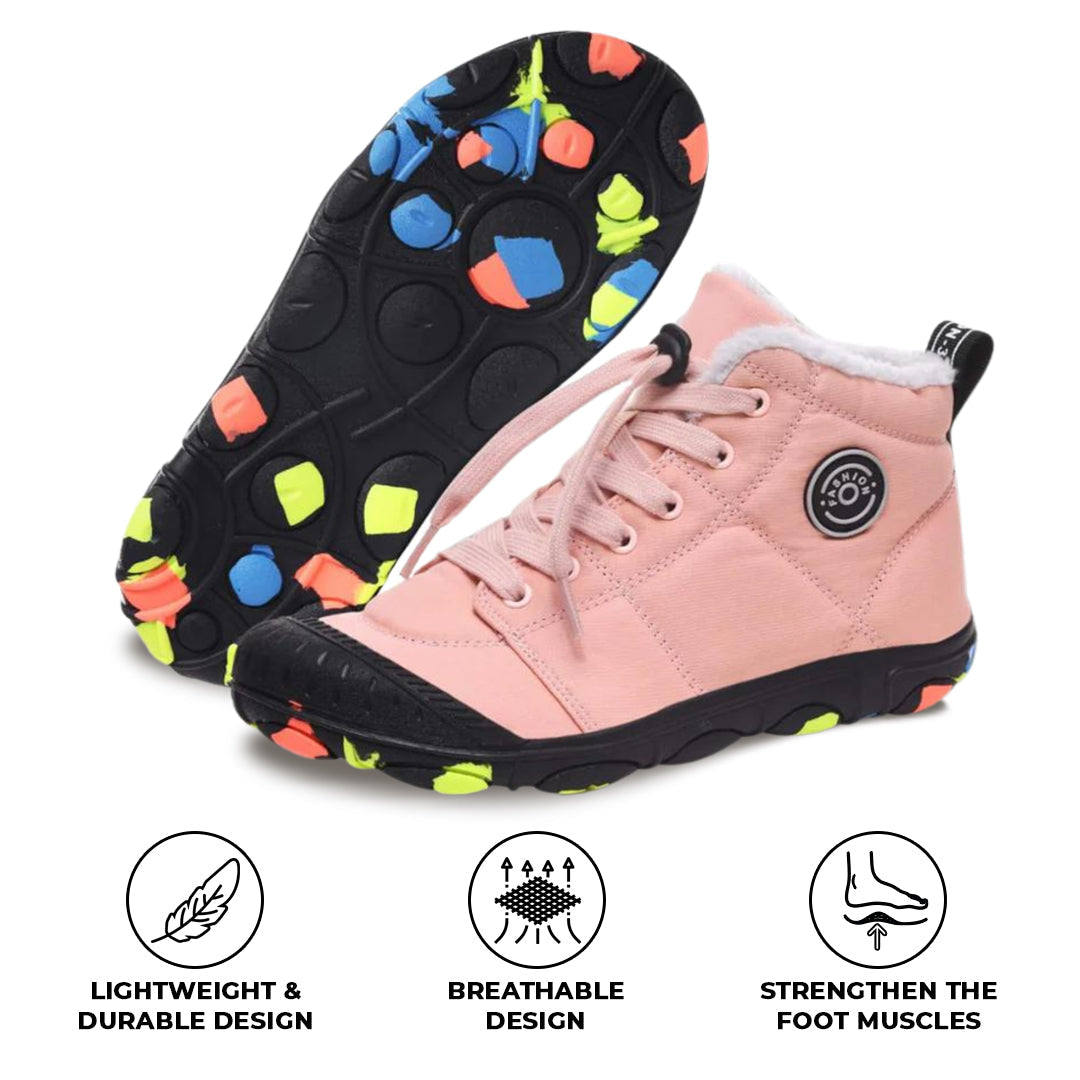 Barefoot Wasserdichte orthopädische Winterschuhe - Rosa