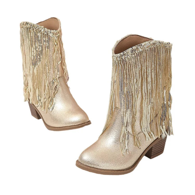 Westernstiefel mit Fransen