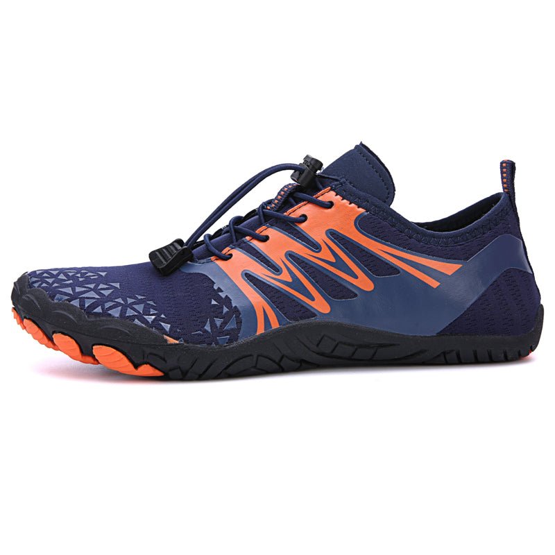 Blau-orange Universal-Barfuß-Orthopädieschuhe mit rutschfester Sohle