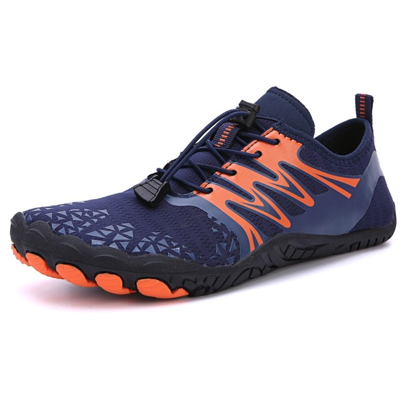 Blau-orange Universal-Barfuß-Orthopädieschuhe mit rutschfester Sohle
