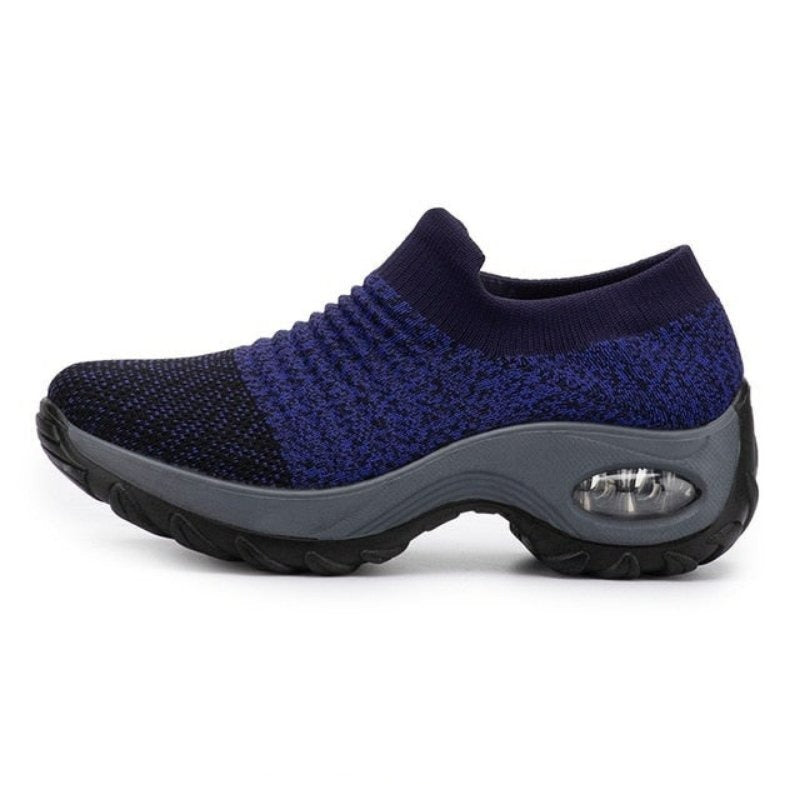 Atmungsaktive orthopädische Schuhe ohne Schnürung Stretch - Blau