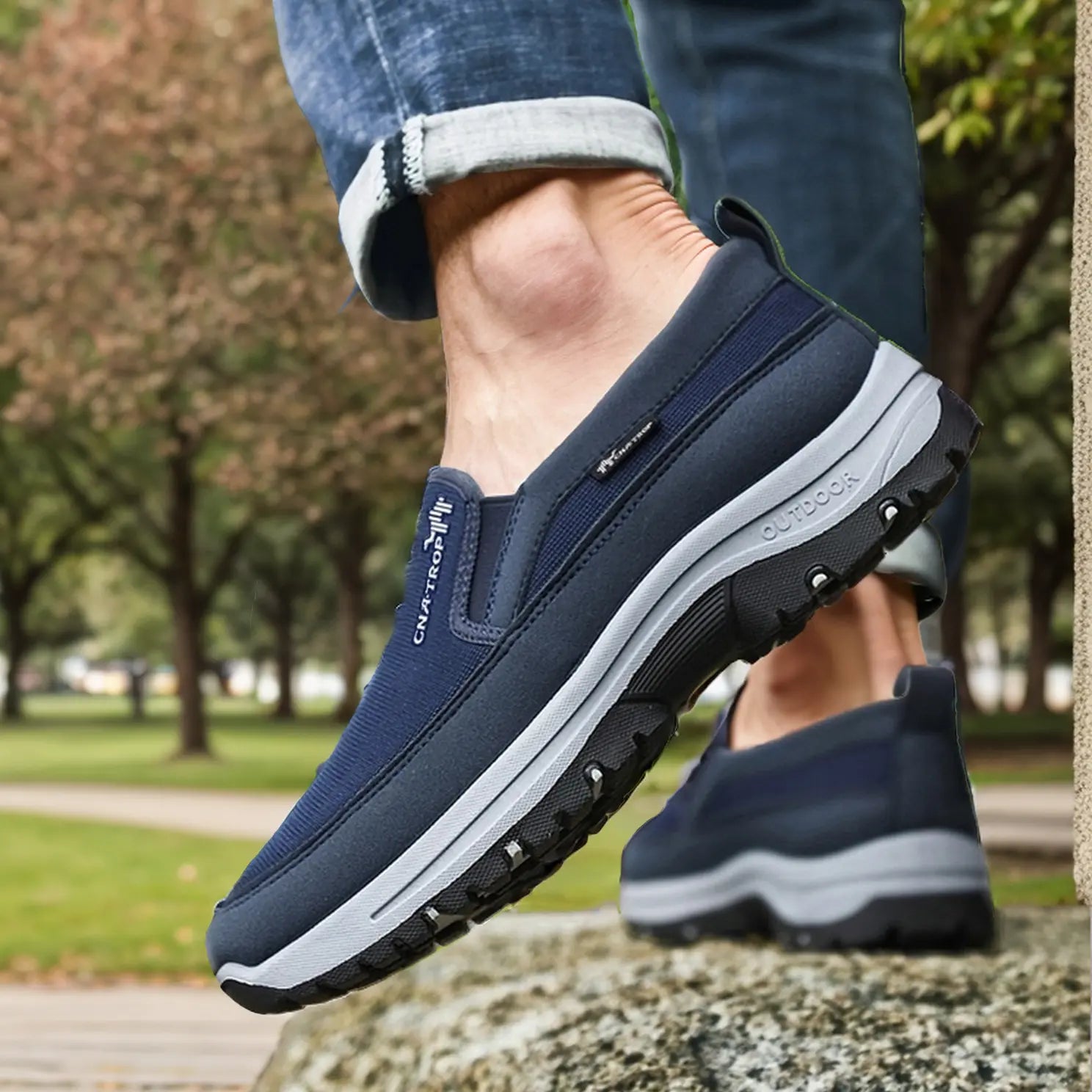 Atmungsaktive orthopädische leichte Wanderschuhe für unterwegs - Blau