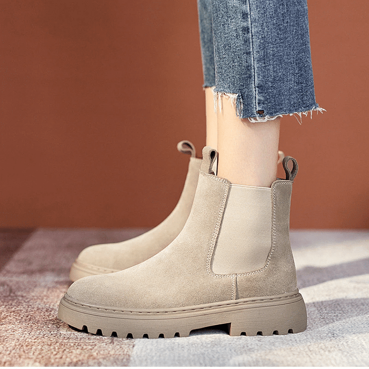 Orthopädische Stiefeletten für Damen mit dicker Sohle