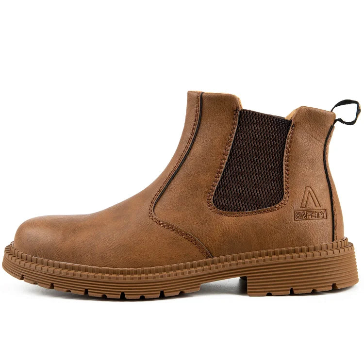 Wasserdichte Slip-On-Stiefel mit Stahlkappe