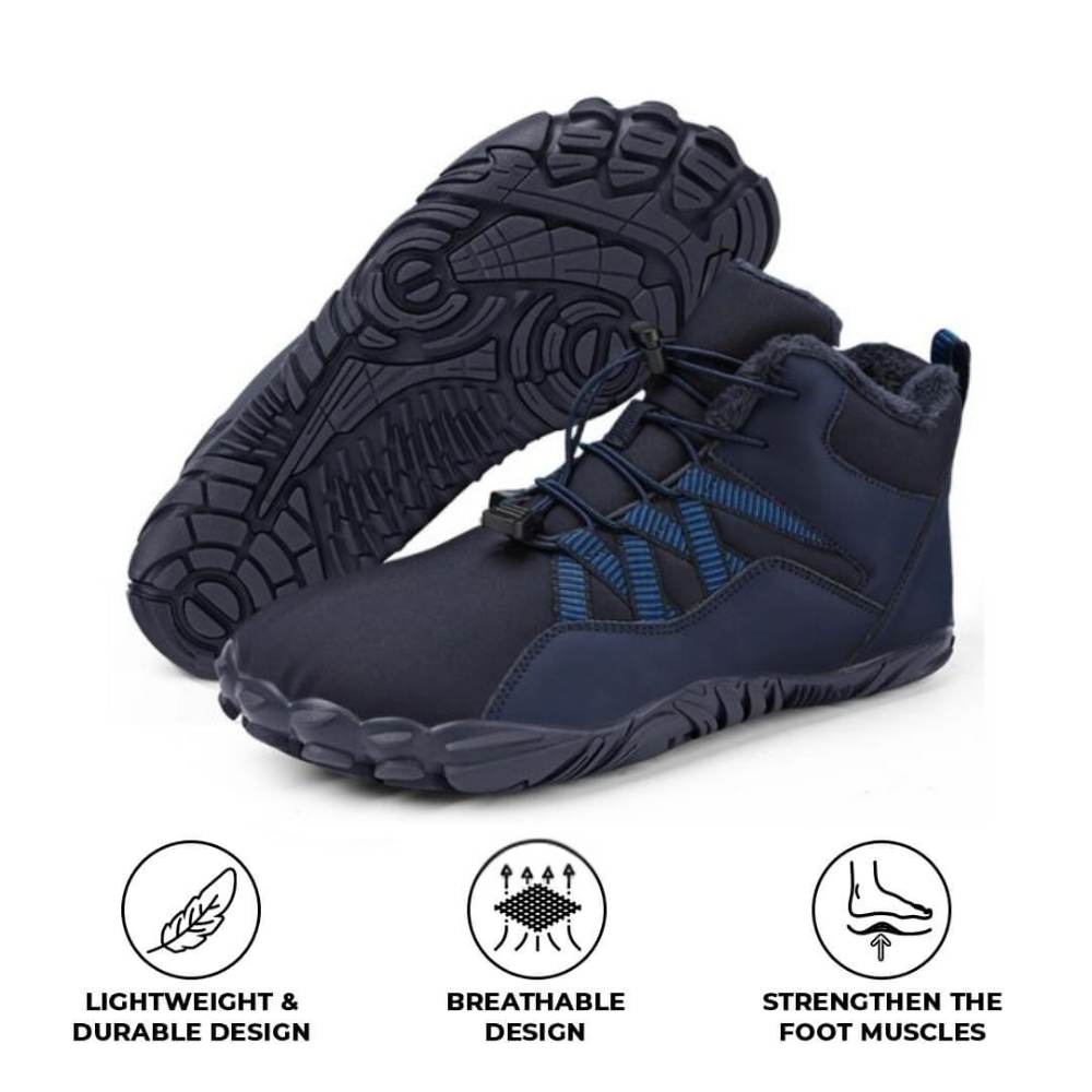Rutschfeste & universelle Barfuß-Orthopädie-Schuhe für den Winter - Blau