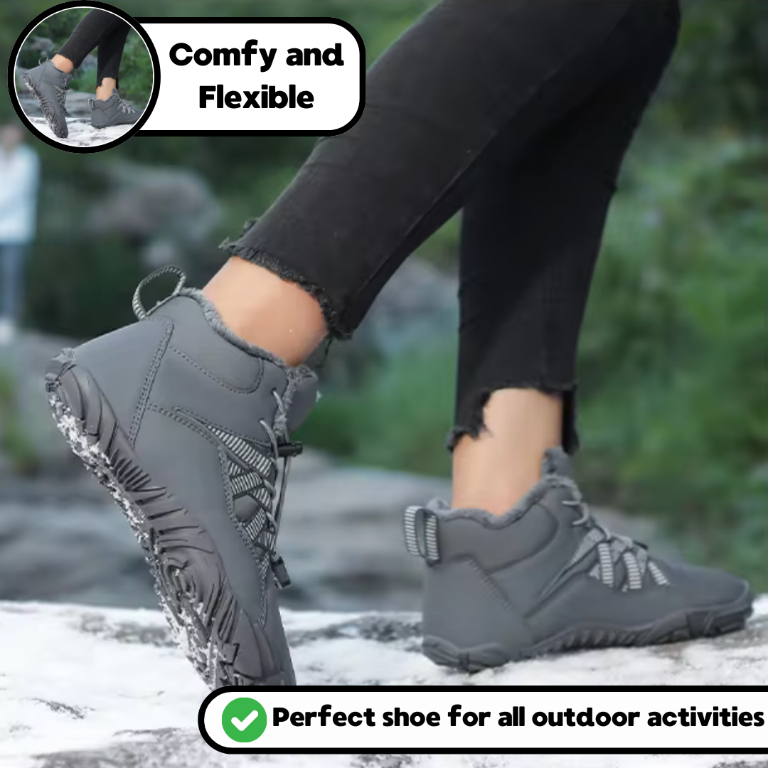Rutschfeste & universelle Barfuß-Orthopädie-Schuhe für den Winter - Grau