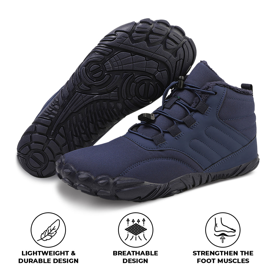 RutschfestewasserdichteBarfußEinlegesohlenWinterschuhe–Dunkelblau