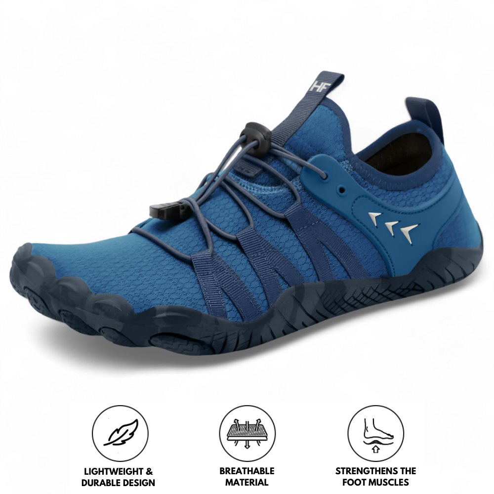 Rutschfeste Barfuß-Wanderschuhe - Blau